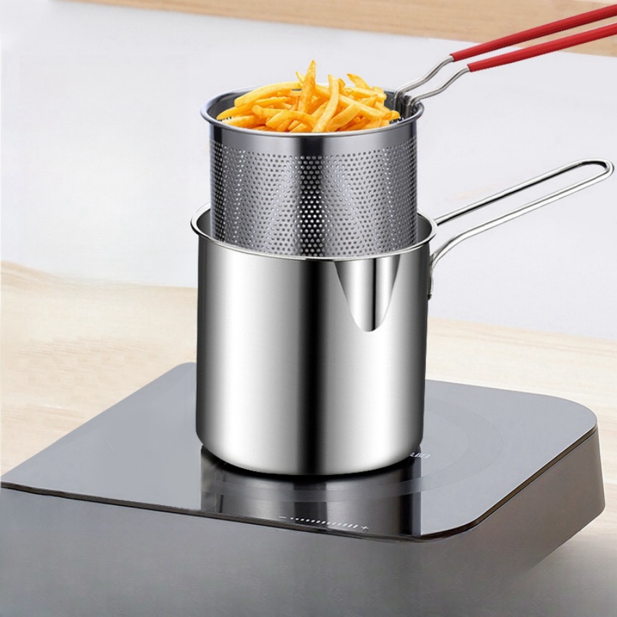 Home Cooking Utensils - Compact Stainless Steel Deep Fryer Filter