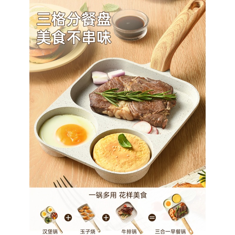3-in-1 Breakfast Skillet, Non- - đánh giá và giá Home Cooking Steak