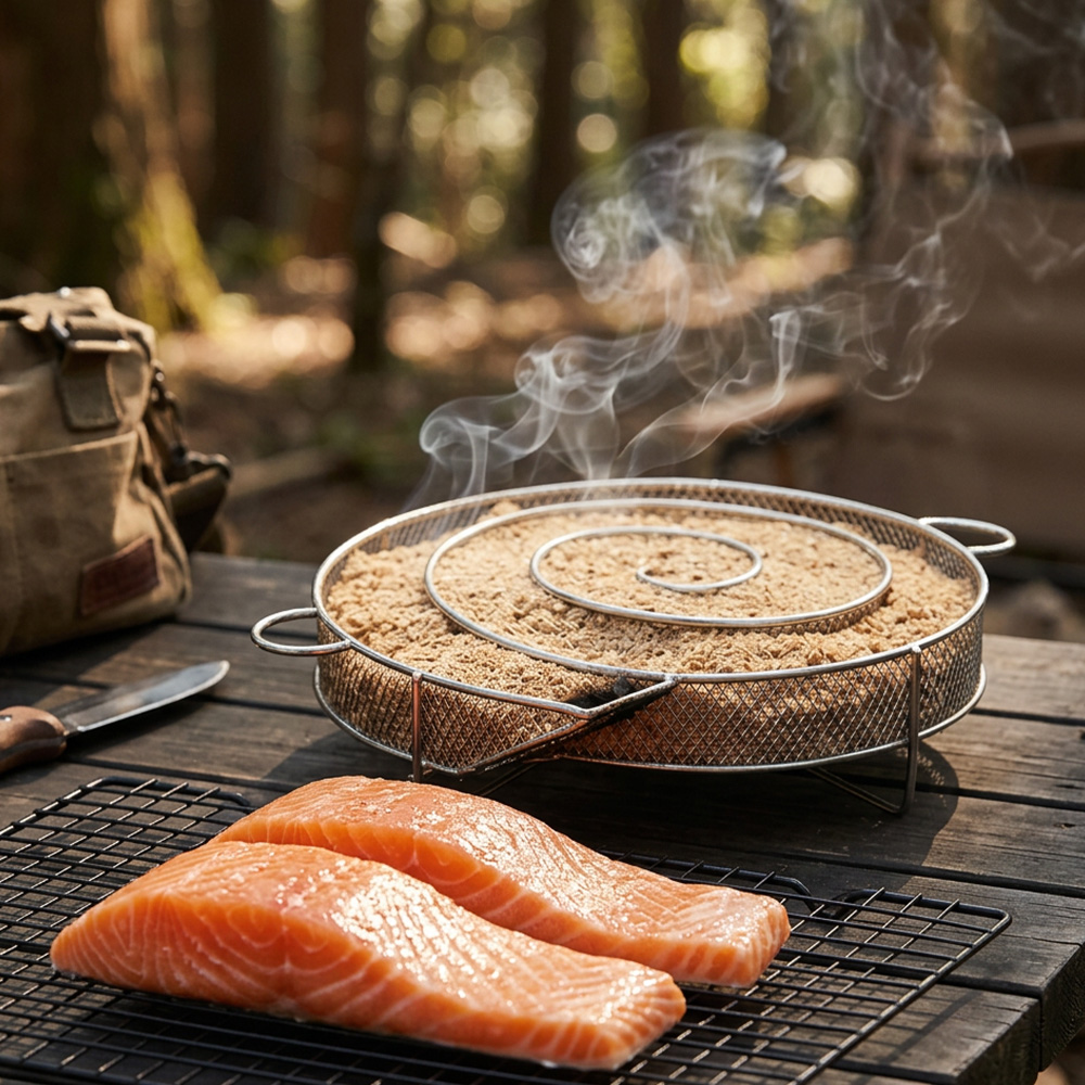 Round Stainless Steel Smoking  - đánh giá và giá Smoker Box Wood Chip