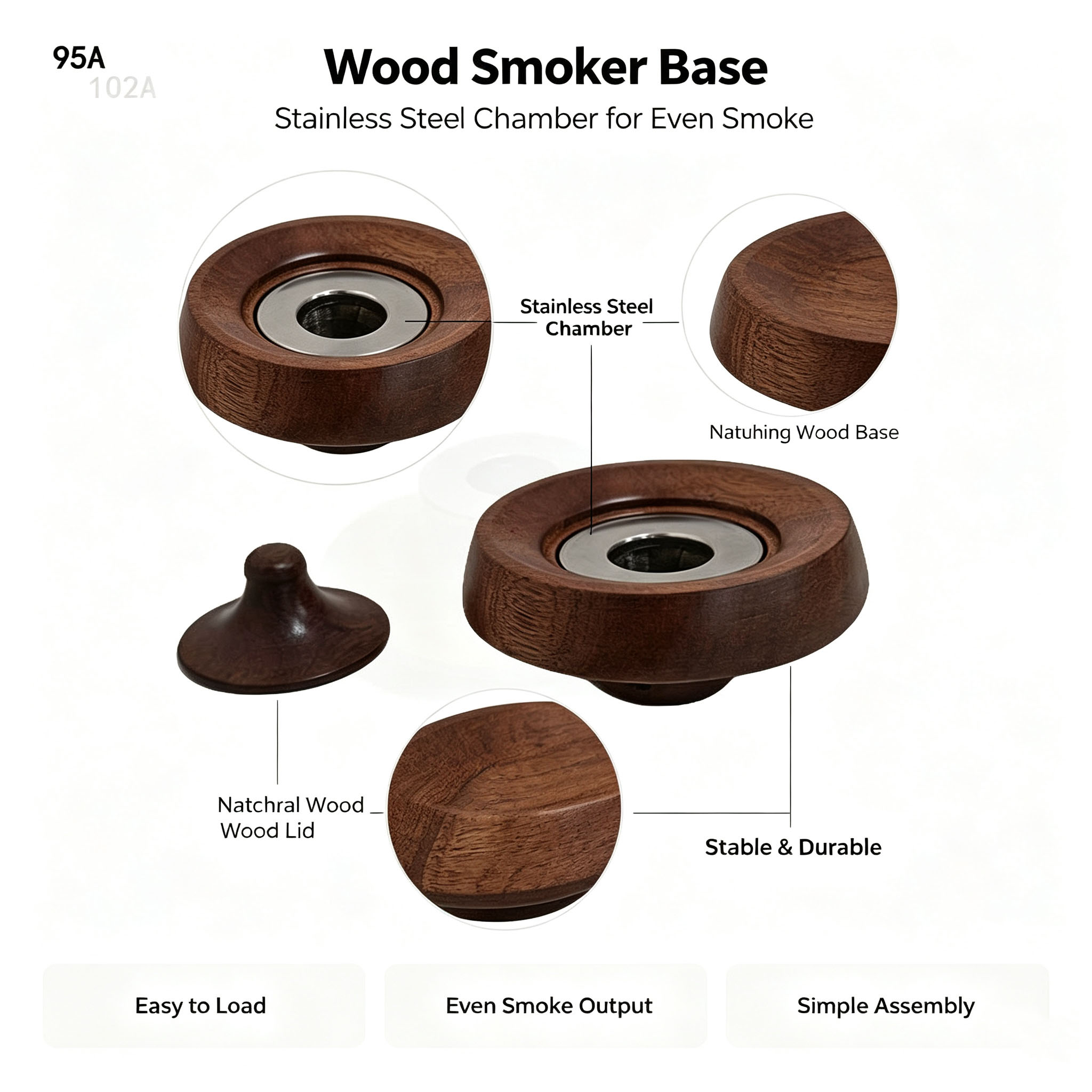 Cocktail Smoker Set Wooden Smo - đánh giá và giá Smoker Box Wood Chip