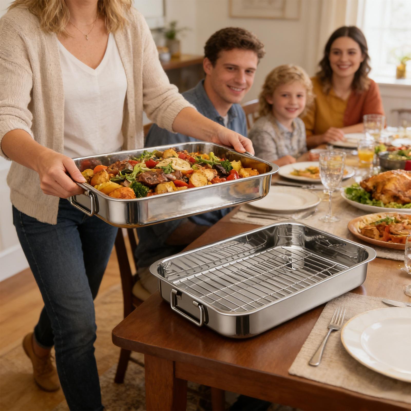 42cm Roasting Pan With Rack St - đánh giá và giá Home Cooking Utensils